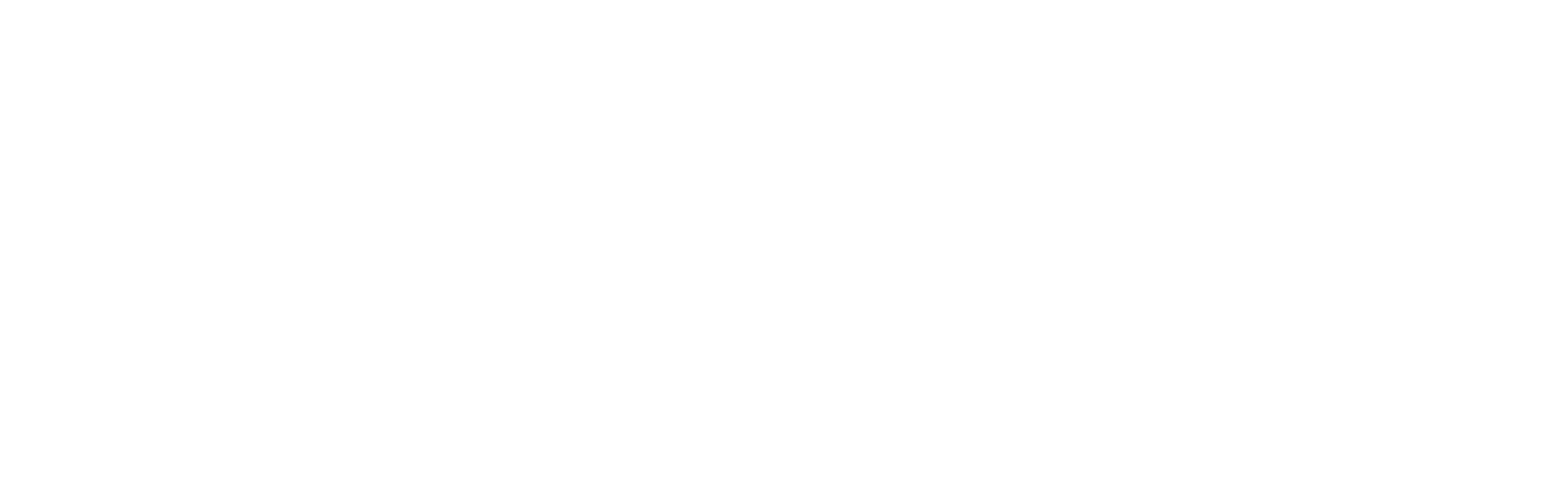 Defacto logo and slogan in white with transparent background